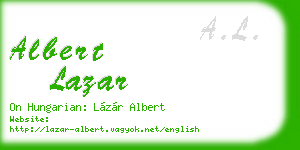 albert lazar business card