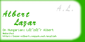 albert lazar business card